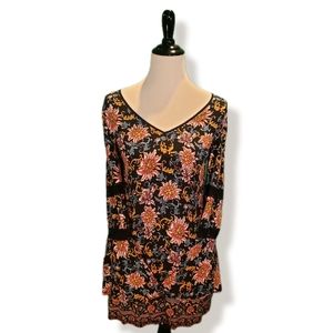 Floral Shift Dress with Pockets